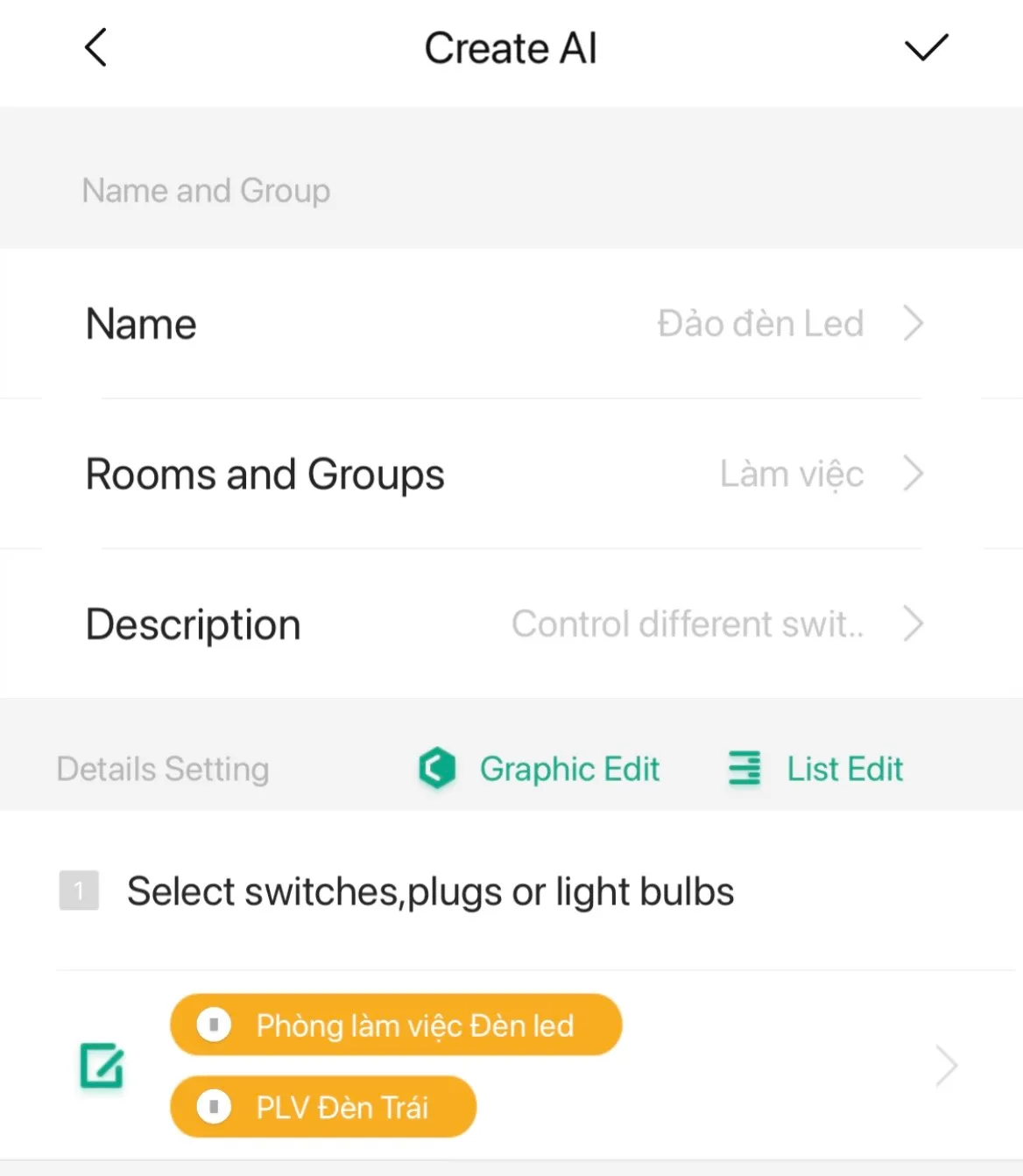 Thiết lập thiết bị đảo