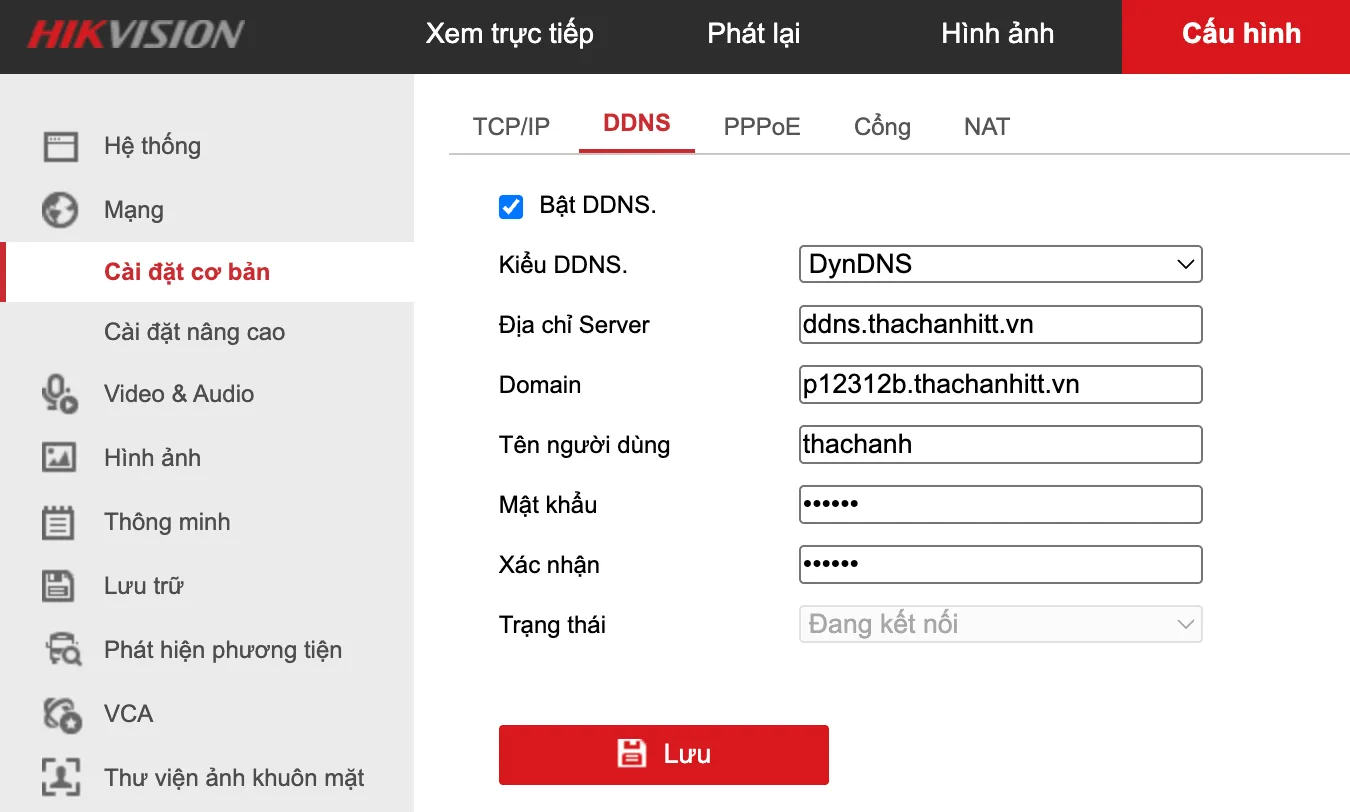 Cấu hình DDNS trên NVR